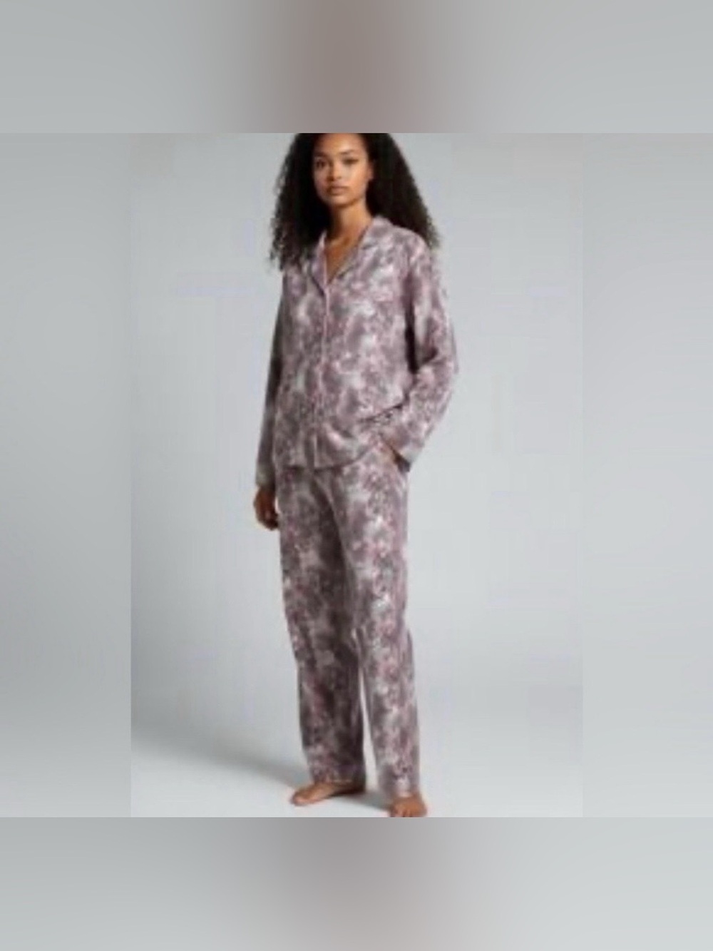 SKIMS Bloom Multi Animal Print Long Sleeve Pajama Set Button-Up Top & Pants